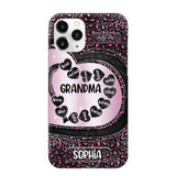 Personalized Grandma Nana Auntie Mom Heart & Kid's Name Phonecase Printed QTHQ2003