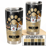 Personalized Dog Lovers Paw Tumbler Printed QTDT2103
