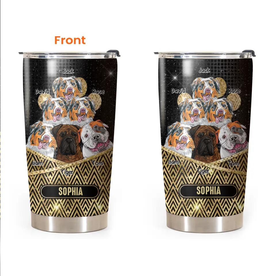Personalized Dog Lovers Paw Tumbler Printed QTDT2103
