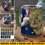 Personalized Australian Veteran/Soldier Rank Camo & Name Insulated Mug 10oz Printed 23MAR-HQ21