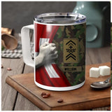 Personalized Swiss Veteran/Soldier Rank Camo & Name Insulated Mug 10oz Printed 23MAR-HQ21