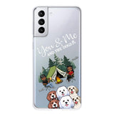 Personalized You & Me And The Dogs Couple Camping Dog Lovers Gift Silicon Phonecase PNHQ2403