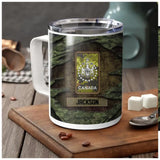 Personalized Canadian Veteran/Soldier Rank Camo  Insulated Mug 10oz Printed 23MAR-HQ27