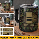Personalized Swiss Veteran/Soldier Rank Camo  Insulated Mug 10oz Printed 23MAR-HQ27