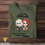 Personalized I Get My Attitude From Our Freakin's Awesome Mom Tshirt Printed 23MAR-BQT29
