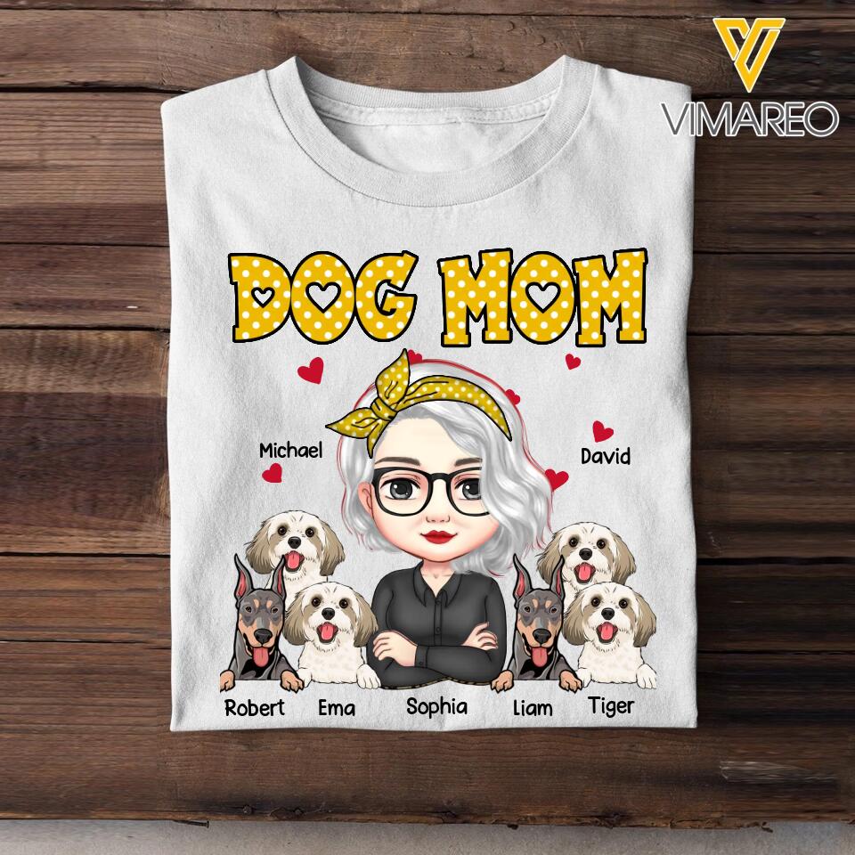 Personalized Dog Mom Tshirt Printed 23MAR-HQ29