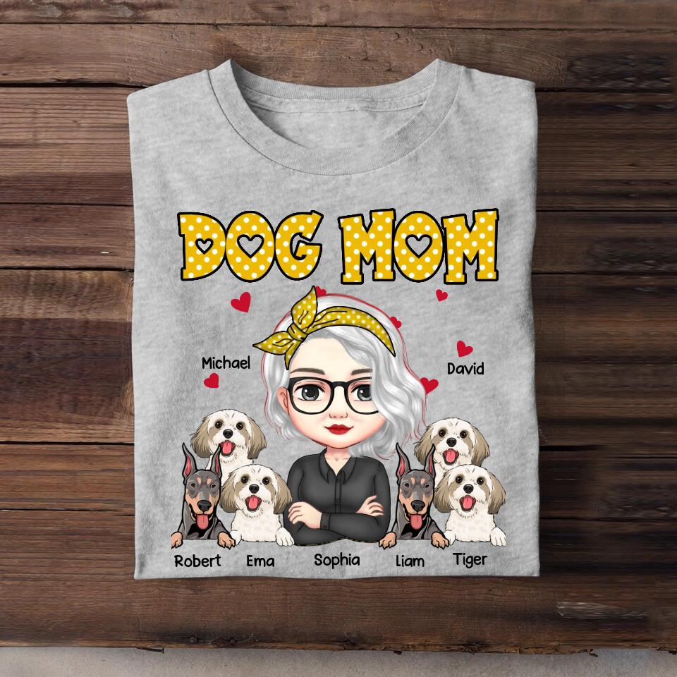 Personalized Dog Mom Tshirt Printed 23MAR-HQ29