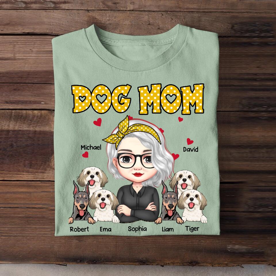 Personalized Dog Mom Tshirt Printed 23MAR-HQ29