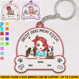 Personalized Best Dog Mom Ever Fur Mama Dog Lovers Gifts Acrylic Keychain Printed PNHQ2903