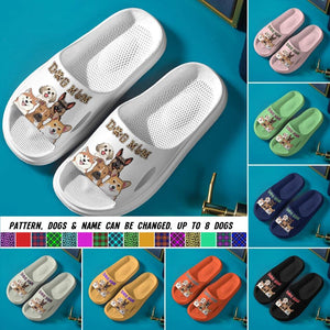 Personalized Dog Mom Dog Lovers Gift Unisex Bathroom Slippers Printed 23MAR-DT31
