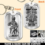 Personalized Austrian Soldier/Veteran Rank Camo I Am A Grumpy Veteran I Served, I Sacrificed Keychain Printed 23APR-HQ01