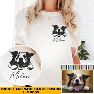 Personalized Upload Your Dog Photo Dog Lovers Tshirt Printed PNHQ0304