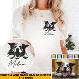 Personalized Upload Your Dog Photo Dog Lovers Tshirt Printed PNHQ0304