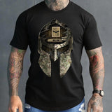 Personalized Spartan Skull British United Kingdom Soldier/ Veteran Rank Camo  Tshirt Printed 23APR-HQ06