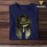 Personalized Spartan Skull Austrian Soldier/ Veteran Rank Camo  Tshirt Printed 23APR-HQ06