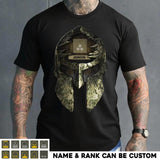 Personalized Spartan Skull Austrian Soldier/ Veteran Rank Camo  Tshirt Printed 23APR-HQ06