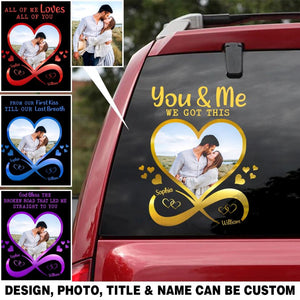 Personalized Upload Your Couple Photo All Of Me Loves All Of You Decal Printed QTHQ0604