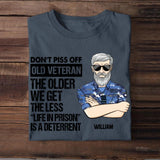 Personalized Australian Soldier/ Veteran Rank Camo Dont't Piss Off Old Veteran The Other We Get The Less "Life In Prison Is A Deterrent" Tshirts 23APR-BQT07