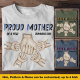 Personalized Proud Mother of A Few Dumbass Kids Hand & Kid's Name Tshirts 23APR-BQT10