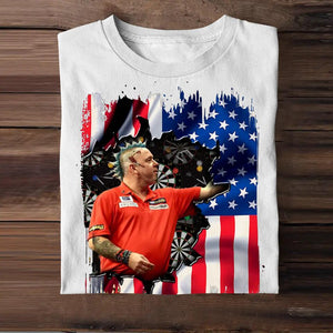 Personalized Upload Your Darts  Photo 
 US Flag Tshirts QTHQ1104