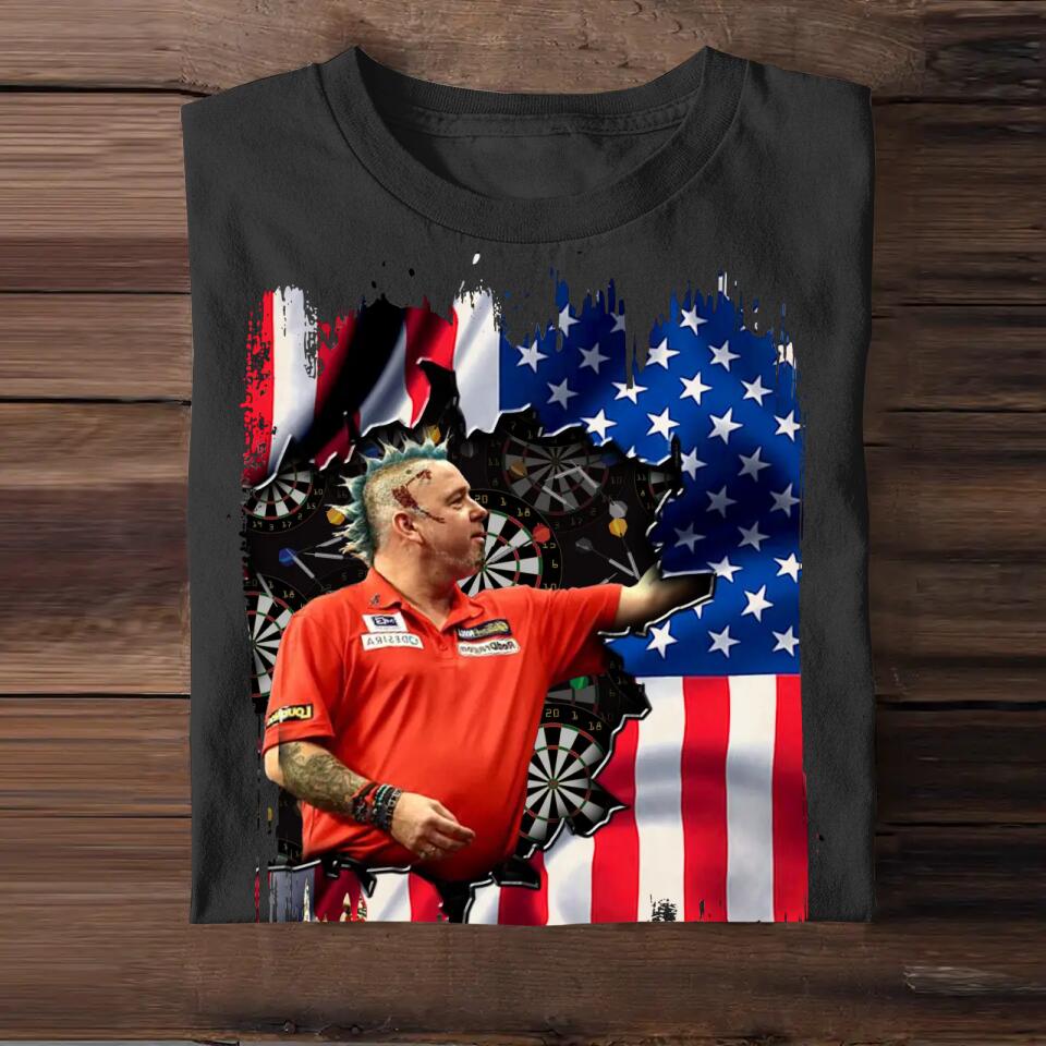 Personalized Upload Your Darts  Photo 
 US Flag Tshirts QTHQ1104
