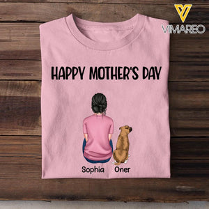 Personalized Happy Mother's Day Dog Mom Tshirt Printed 23APR-HQ11