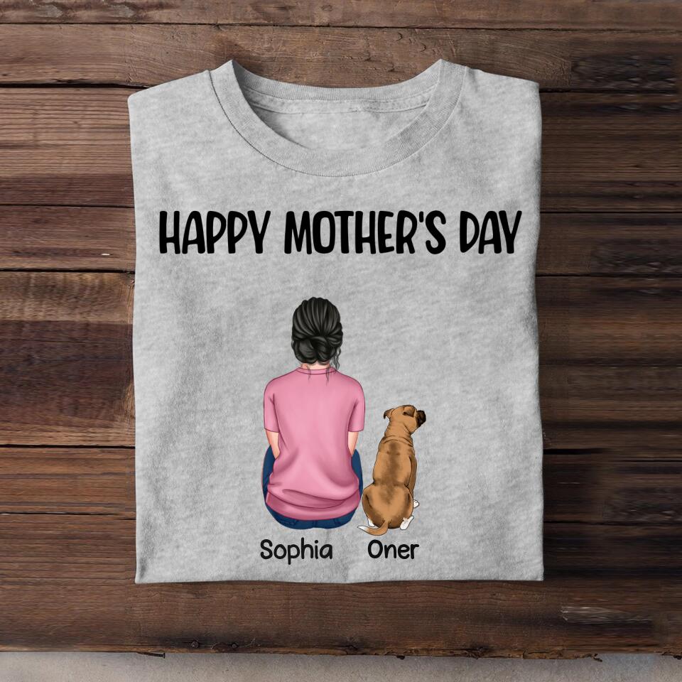 Personalized Happy Mother's Day Dog Mom Tshirt Printed 23APR-HQ11