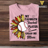 Personalized My Favorite Baseball/Softball Player Calls Me Mom Tshirts QTHQ1104