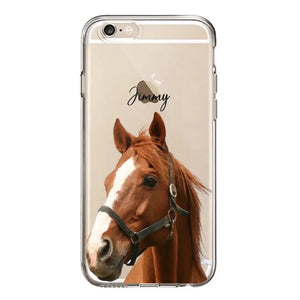 Personalized Upload Your Horse Photo Horse Lovers Silicon Phonecase