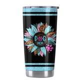 Personalized Dog Mom & Dog's Name Sunflower Colorful Woman's Tumbler Printed 23APR-BQT15