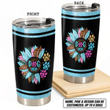 Personalized Dog Mom & Dog's Name Sunflower Colorful Woman's Tumbler Printed 23APR-BQT15