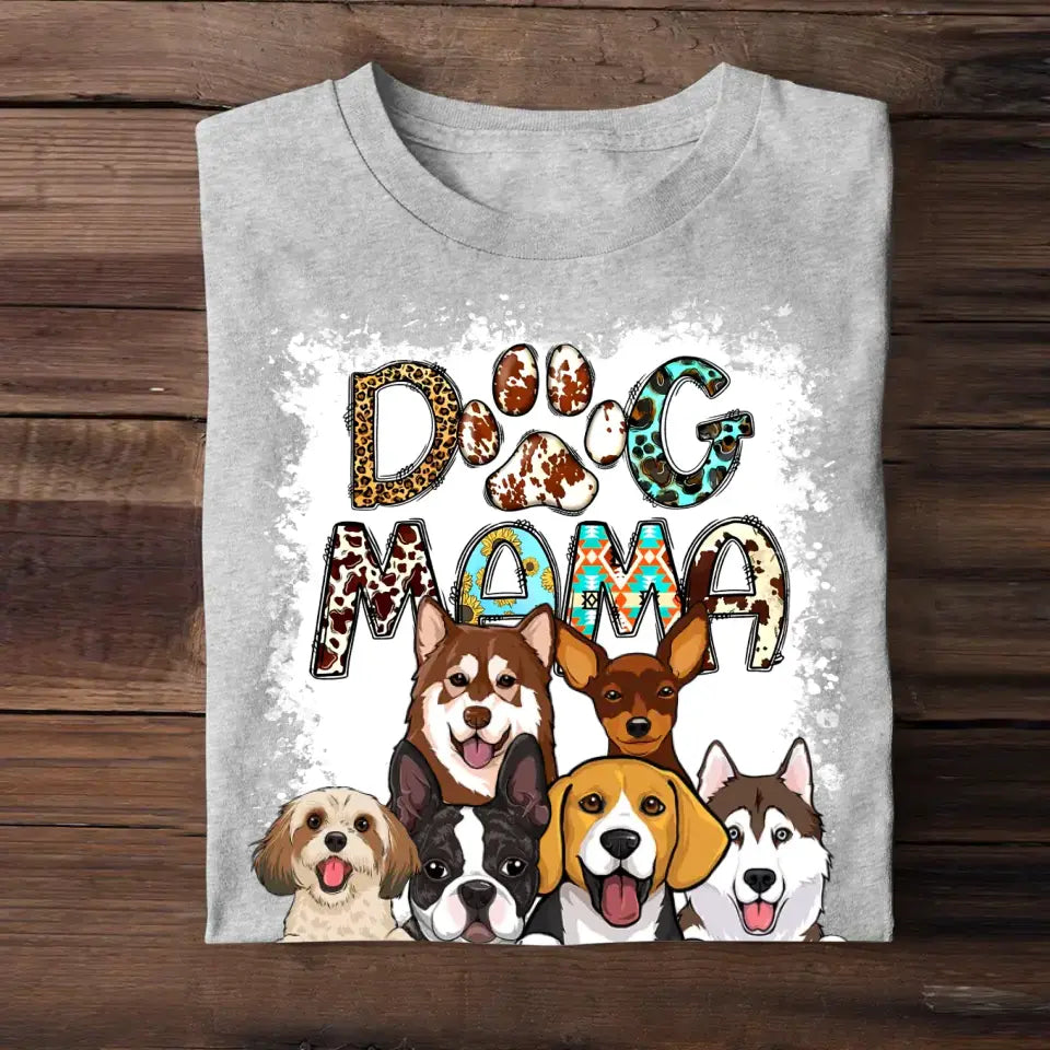 Personalized Dog Mama Dog Lovers Gift Tshirt Printed PNHQ1704