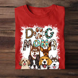 Personalized Dog Mama Dog Lovers Gift Tshirt Printed PNHQ1704