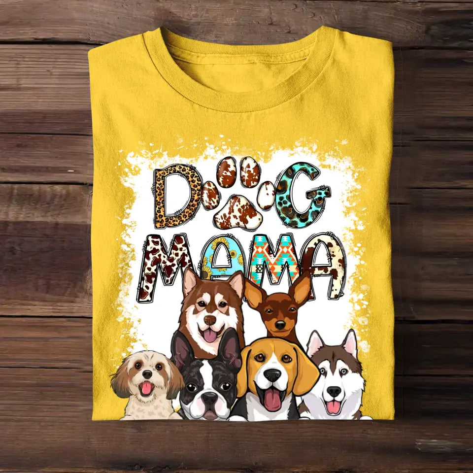Personalized Dog Mama Dog Lovers Gift Tshirt Printed PNHQ1704
