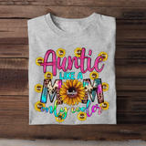 Personalized Auntie Like A Mom Only Cooler Sunflower & Kid Name Tshirt Printed PNBQT1704