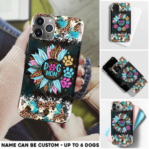 Personalized Dog Mom Sunflower & Dog Name Dog Lovers Gift Phonecase Printed PNHQ1904