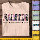 Personalized Sparkling Color Nicknam Mom, Aunt, Grandmas Mother's Day Gift Tshirt Printed QTHQ2004