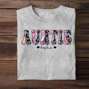 Personalized Sparkling Color Nicknam Mom, Aunt, Grandmas Mother's Day Gift Tshirt Printed QTHQ2004