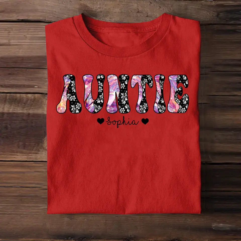 Personalized Sparkling Color Nicknam Mom, Aunt, Grandmas Mother's Day Gift Tshirt Printed QTHQ2004