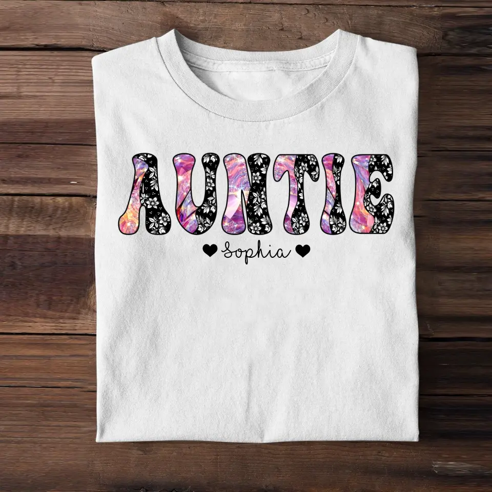 Personalized Sparkling Color Nicknam Mom, Aunt, Grandmas Mother's Day Gift Tshirt Printed QTHQ2004