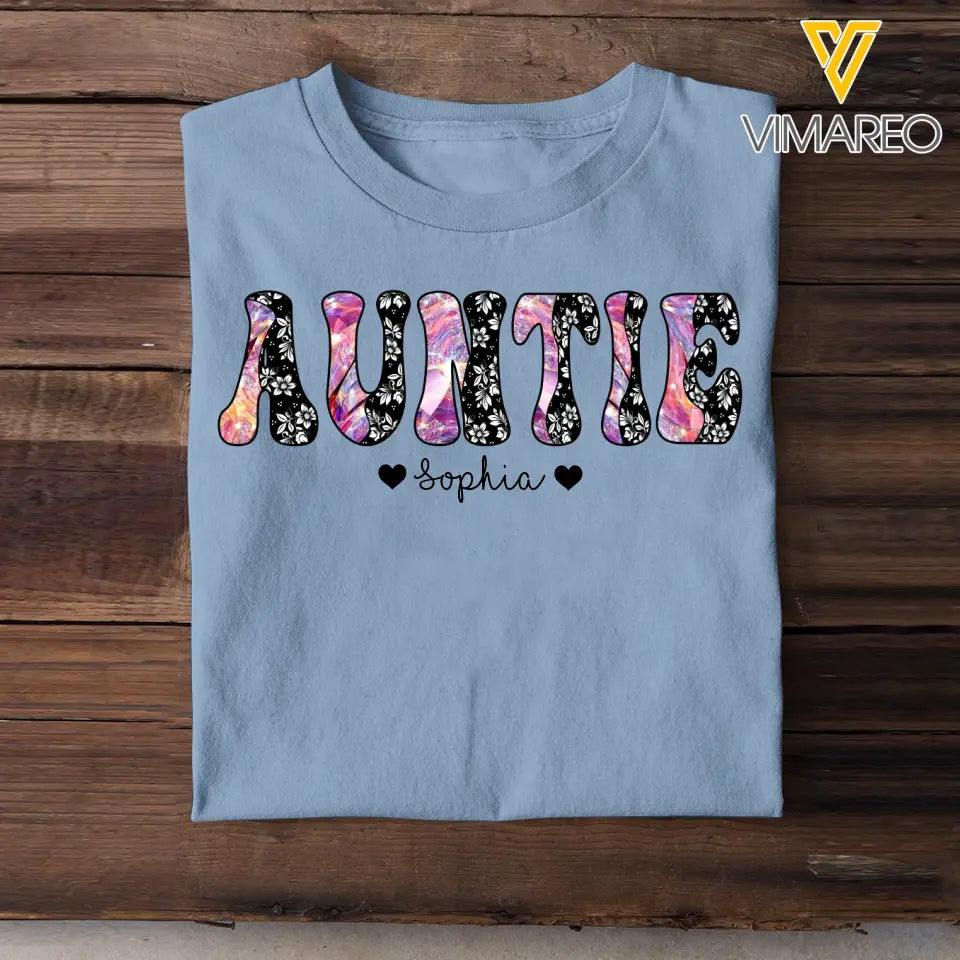 Personalized Sparkling Color Nicknam Mom, Aunt, Grandmas Mother's Day Gift Tshirt Printed QTHQ2004