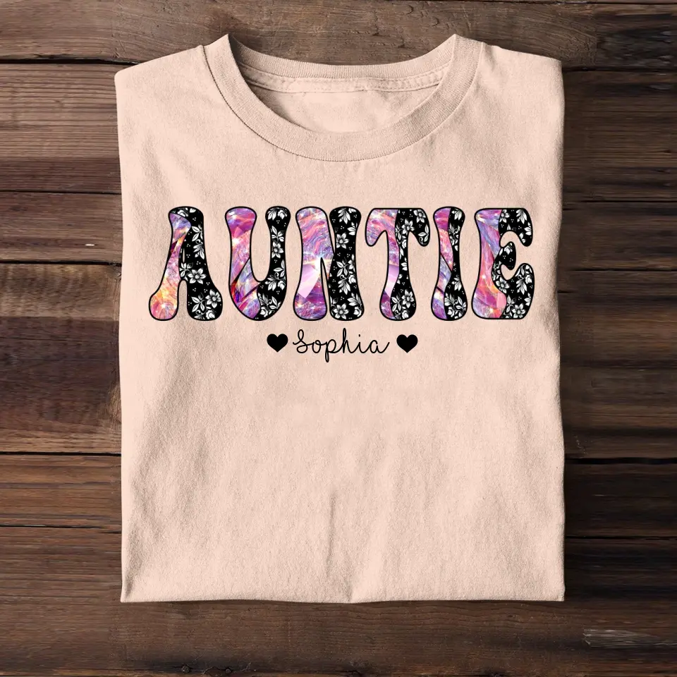Personalized Sparkling Color Nicknam Mom, Aunt, Grandmas Mother's Day Gift Tshirt Printed QTHQ2004