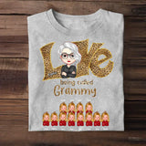 Personalized Love Being Called Grammy Mom/Grandma & Kid Name Tshirt Printed QTHQ1904