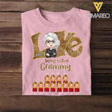 Personalized Love Being Called Grammy Mom/Grandma & Kid Name Tshirt Printed QTHQ1904