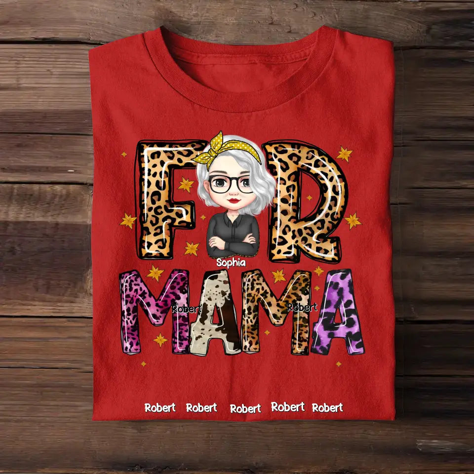 Personalized Fur Mama Leopad, Dog Lover, Cat Lover Tshirt Printed QTHQ2004