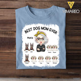 Personalized Best Dog Mom Ever Dog Lovers Gift Tshirt Printed PNPN2004