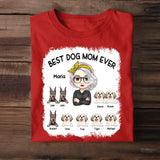 Personalized Best Dog Mom Ever Dog Lovers Gift Tshirt Printed PNPN2004