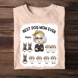 Personalized Best Dog Mom Ever Dog Lovers Gift Tshirt Printed PNPN2004