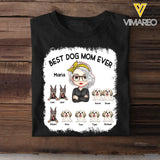 Personalized Best Dog Mom Ever Dog Lovers Gift Tshirt Printed PNPN2004