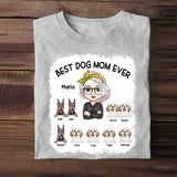 Personalized Best Dog Mom Ever Dog Lovers Gift Tshirt Printed PNPN2004